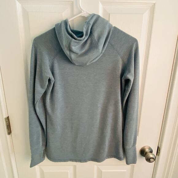 Free Fly Hoodie Sweatshirt XS Blue Thumb Loop Bamboo Performance Minimalist - Picture 5 of 5